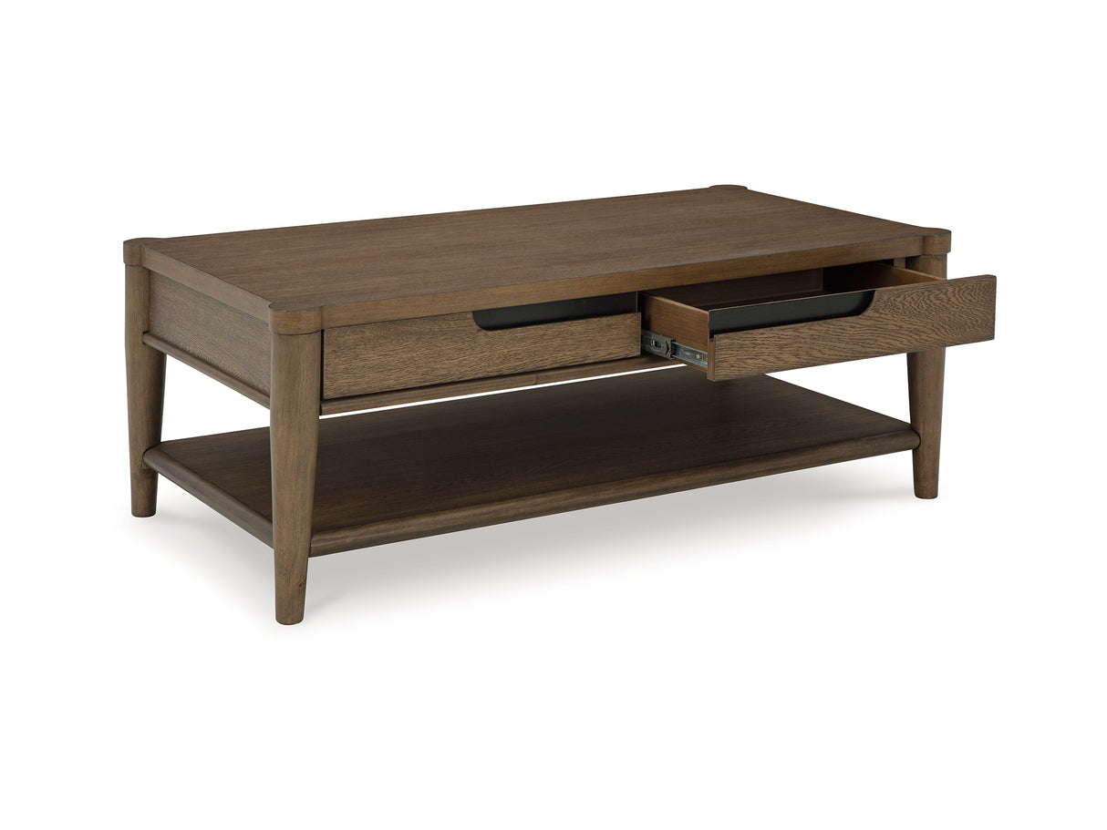 Roanhowe Brown Coffee Table And 2 End Tables