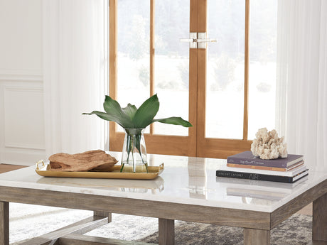 Loyaska Brown/Ivory Coffee Table And 2 End Tables