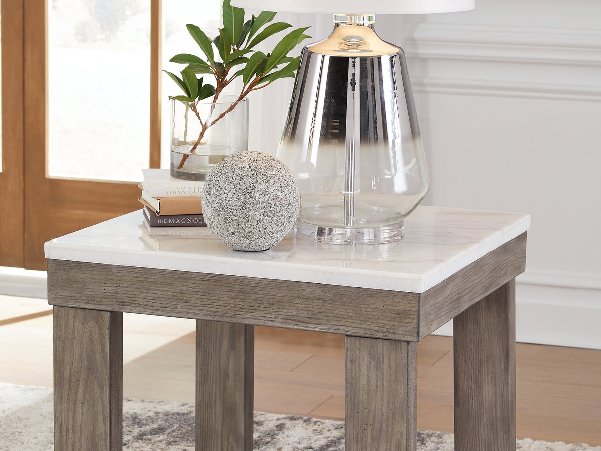 Loyaska Brown/Ivory Coffee Table, End And Sofa Table