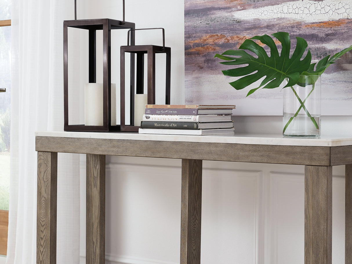 Loyaska Brown/Ivory Coffee Table, End And Sofa Table