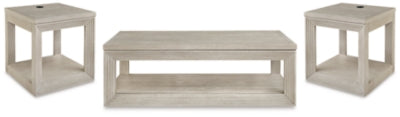 Marxhart Bisque Lift-Top Coffee Table And 2 End Tables