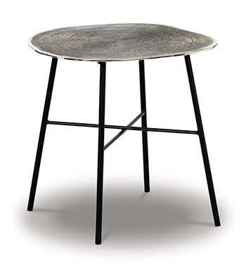 Laverford Chrome/Black End Table