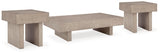 Jorlaina Light Grayish Brown Coffee Table And 2 End Tables