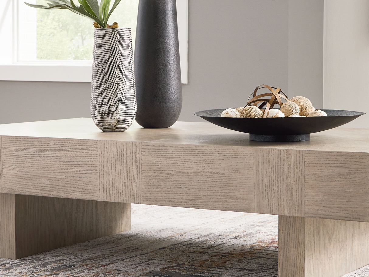 Jorlaina Light Grayish Brown Coffee Table And 2 End Tables