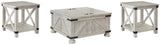 Carynhurst Whitewash Coffee Table And 2 End Tables