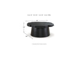 Wimbell Black Coffee Table And 2 End Tables