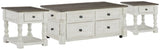 Havalance White/Gray Lift Top Coffee Table And 2 End Tables