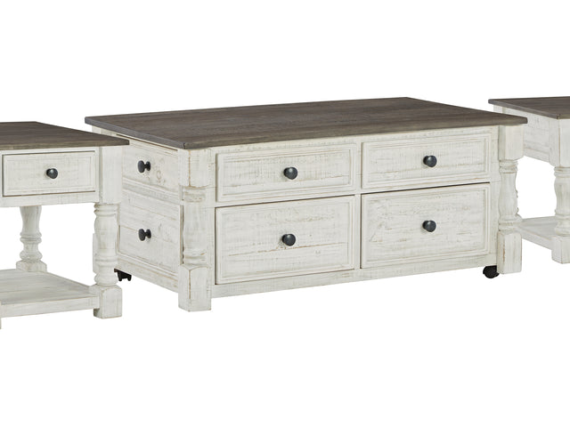 Havalance White/Gray Lift Top Coffee Table And 2 End Tables