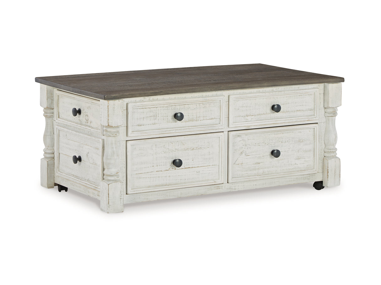 Havalance White/Gray Lift Top Coffee Table And 2 End Tables