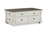 Havalance White/Gray Lift Top Coffee Table And 2 End Tables