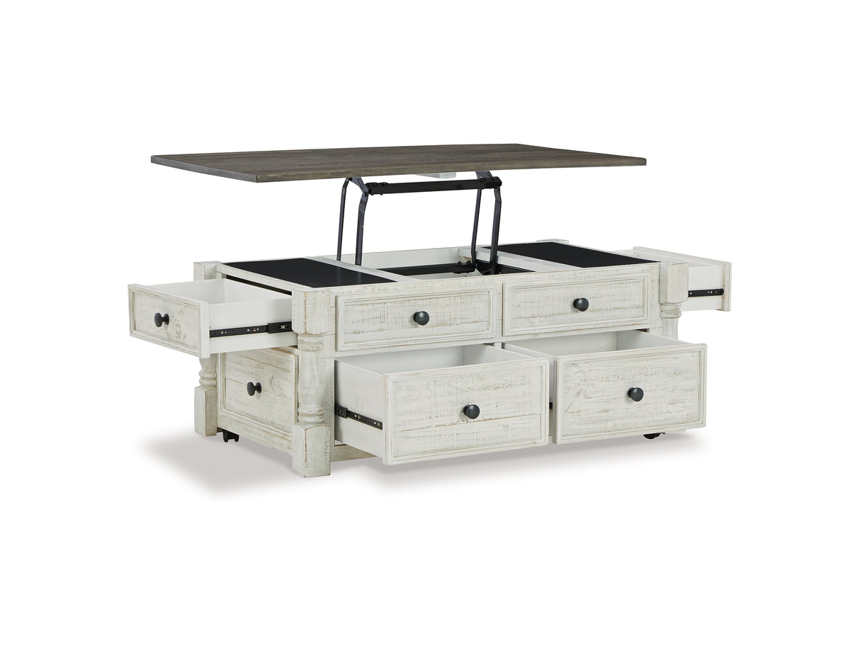 Havalance White/Gray Lift Top Coffee Table And 2 End Tables