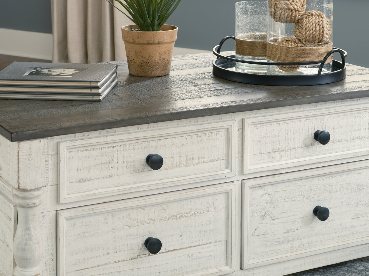 Havalance White/Gray Lift Top Coffee Table And 2 End Tables