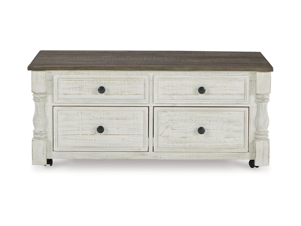 Havalance White/Gray Lift Top Coffee Table And 2 End Tables