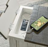 Havalance White/Gray Chairside End Table