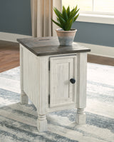 Havalance White/Gray Chairside End Table