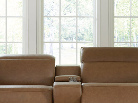 Magic Man 2-Piece Power Reclining Sectional Loveseat with Console