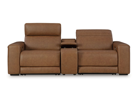 Magic Man 2-Piece Power Reclining Sectional Loveseat with Console