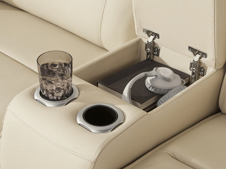 Double Deal Almond 6-Piece Power Reclining Sectional