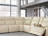Double Deal Almond 6-Piece Power Reclining Sectional