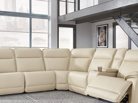 Double Deal Almond 6-Piece Power Reclining Sectional