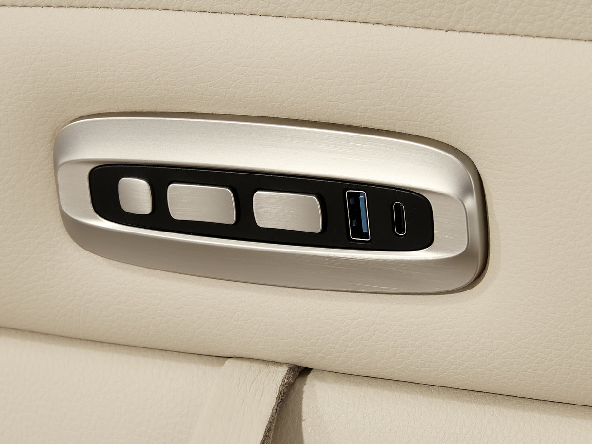 Double Deal Almond 6-Piece Power Reclining Sectional