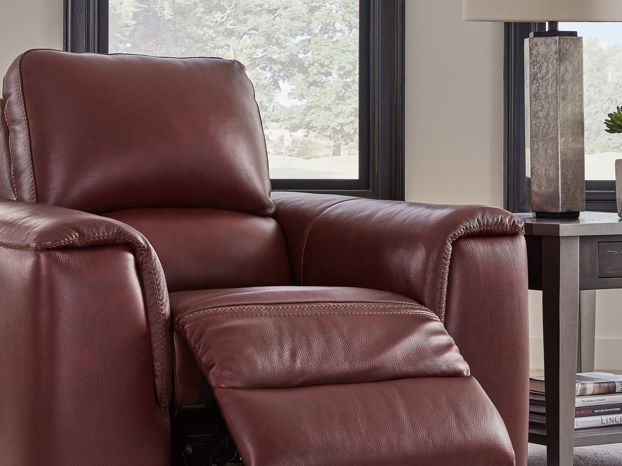 Alessandro Garnet Power Reclining Sofa, Loveseat And Recliner
