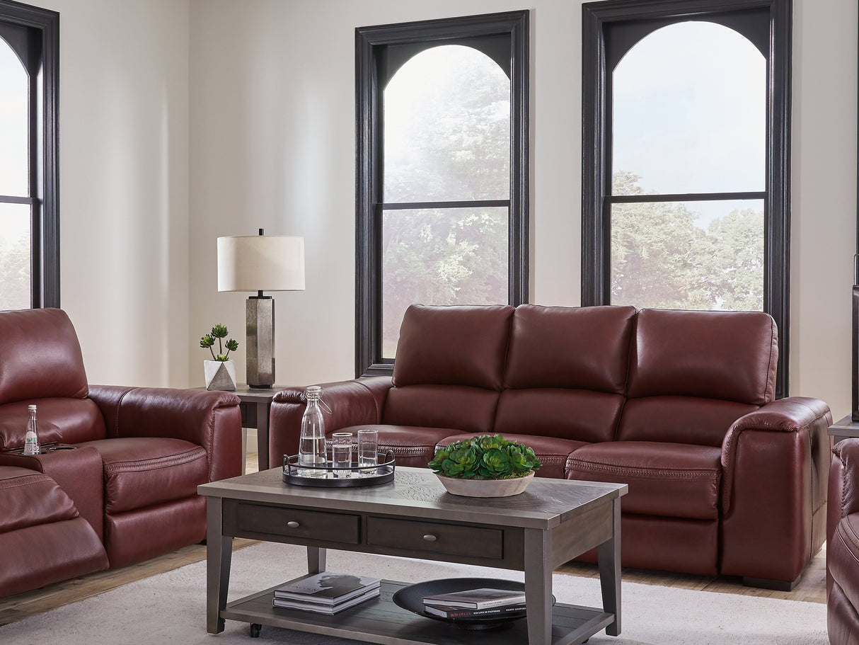 Alessandro Garnet Power Reclining Sofa, Loveseat And Recliner