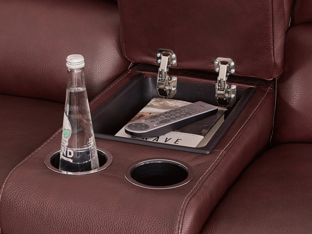 Alessandro Garnet Power Reclining Sofa, Loveseat And Recliner