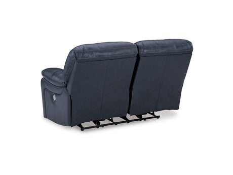 Leesworth Ocean Power Reclining Sofa, Loveseat And Recliner