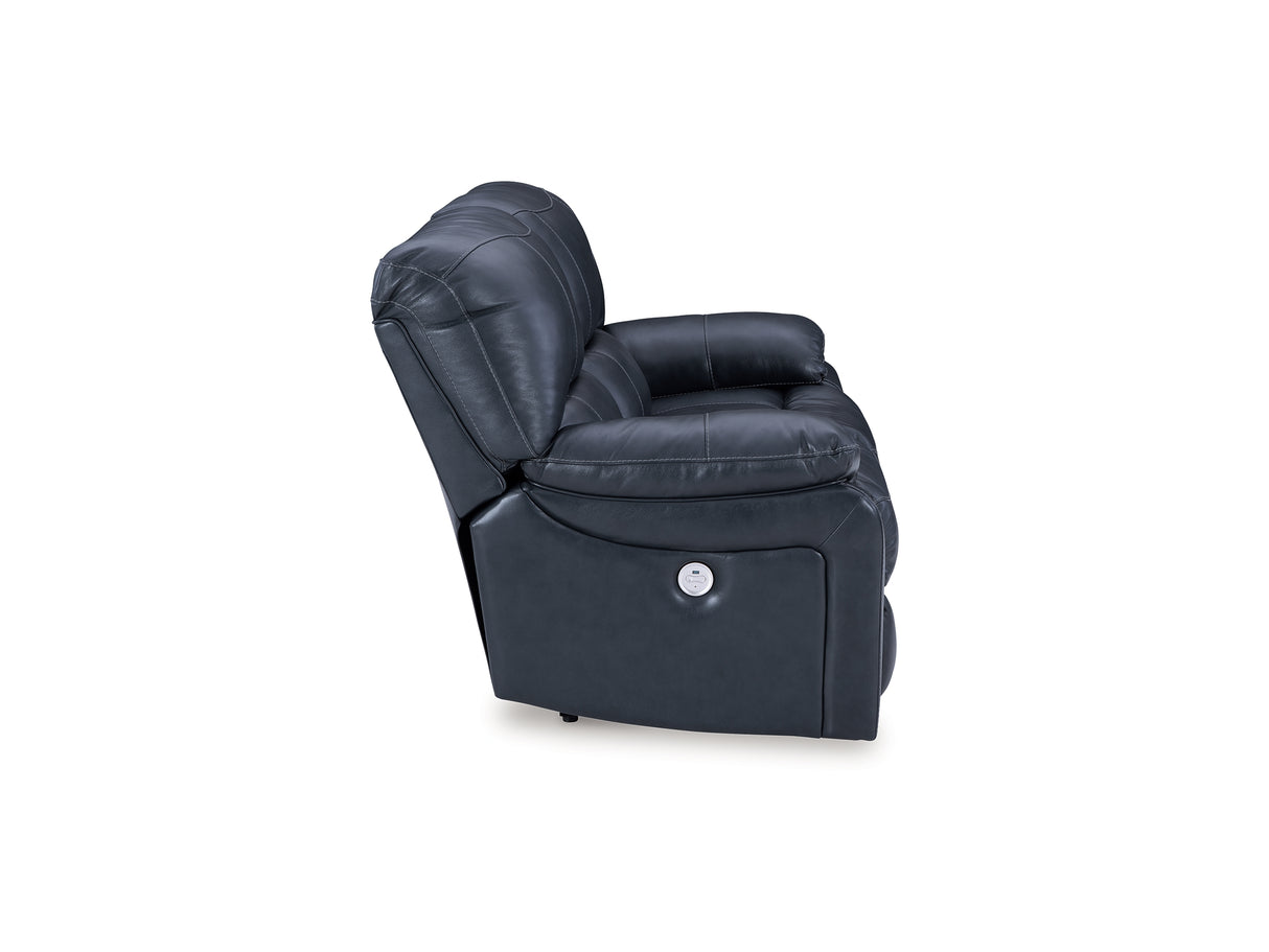 Leesworth Ocean Power Reclining Sofa, Loveseat And Recliner