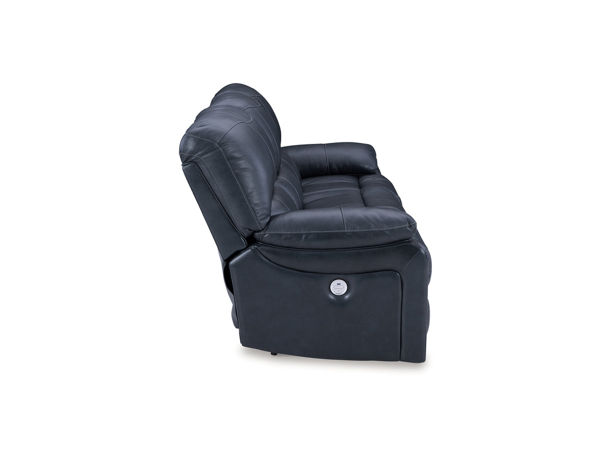 Leesworth Ocean Power Reclining Sofa, Loveseat And Recliner