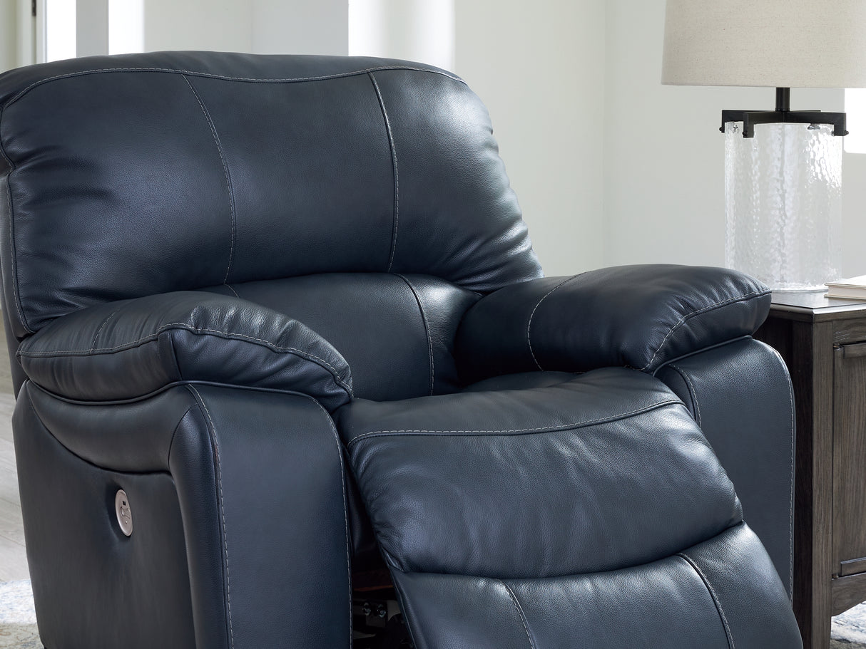 Leesworth Ocean Power Reclining Sofa, Loveseat And Recliner