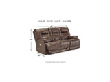 Wurstrow Umber Power Reclining Sofa, Loveseat And Recliner