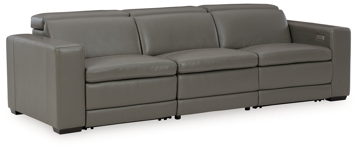 Texline Gray 4-Piece Power Reclining Sofa