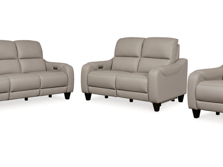 Mercomatic Gray Power Reclining Sofa, Loveseat And Recliner