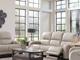 Mercomatic Gray Power Reclining Sofa, Loveseat And Recliner