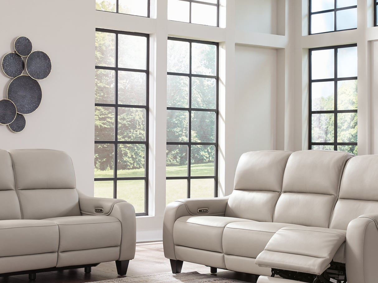 Mercomatic Gray Power Reclining Sofa, Loveseat And Recliner