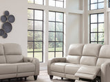 Mercomatic Gray Power Reclining Sofa And Loveseat