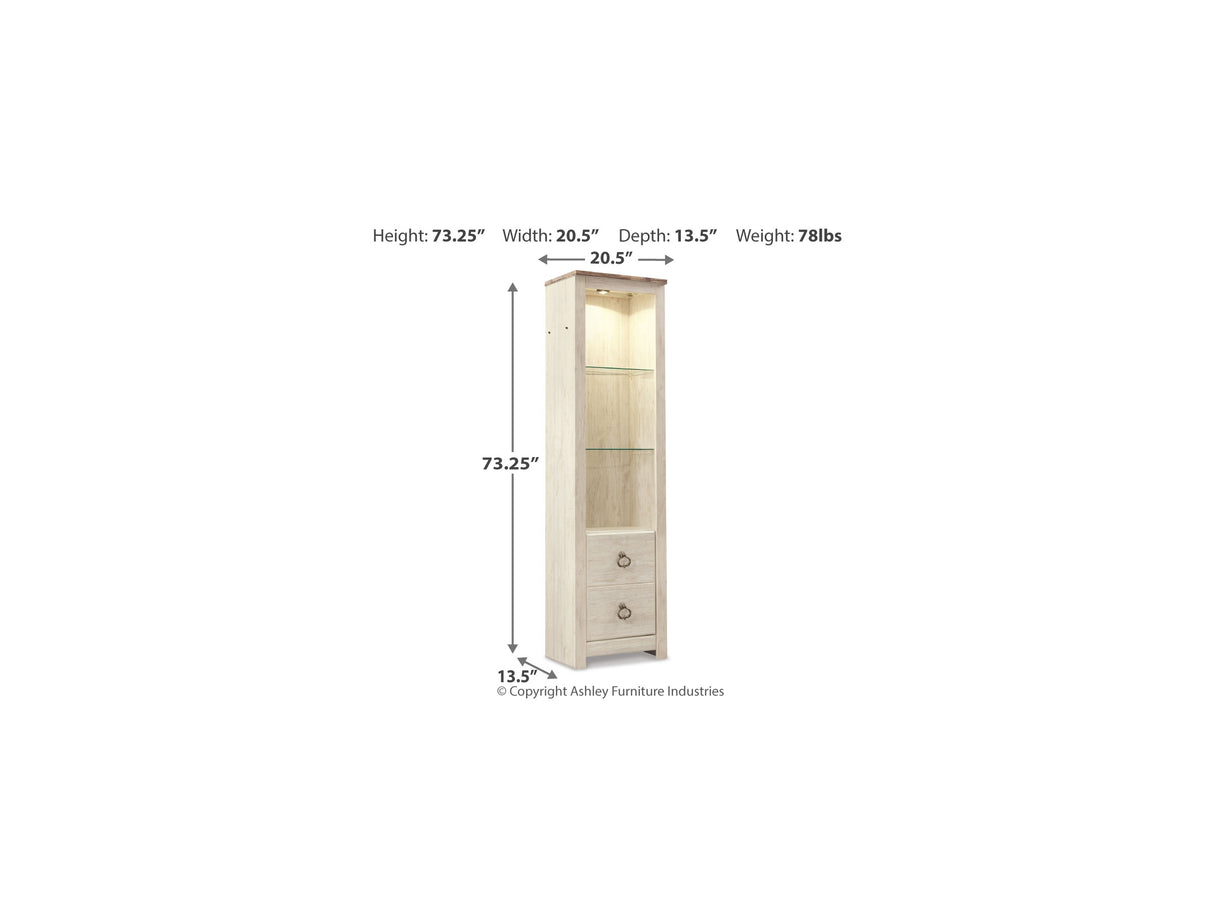 Willowton Whitewash 3-Piece Entertainment Center