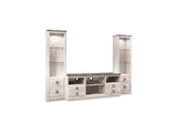 Willowton Whitewash 3-Piece Entertainment Center