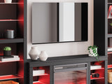 Cayberry Black 3-Piece Entertainment Center With Electric Fireplace