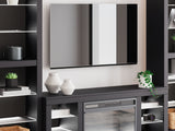 Cayberry Black 3-Piece Entertainment Center With Electric Fireplace