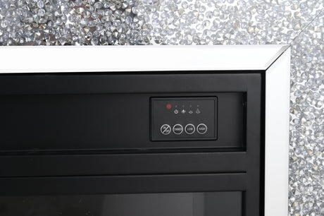 Crushed Diamonds LED Mirrored Fireplace