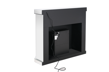 Crushed Diamonds LED Mirrored Fireplace