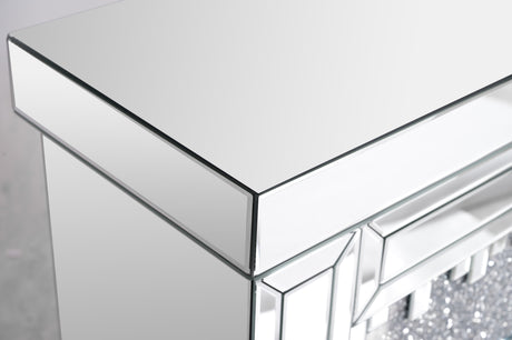 Crushed Diamonds LED Mirrored Fireplace