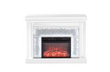 Crushed Diamonds LED Mirrored Fireplace