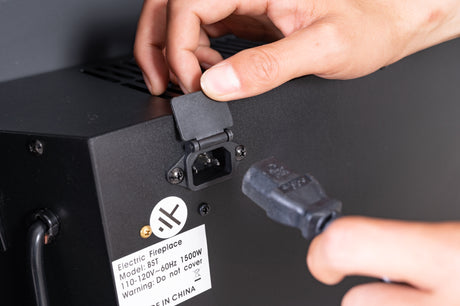 Crushed Diamonds LED Mirrored Fireplace