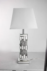 Crushed Diamond Mirrored Table Lamp