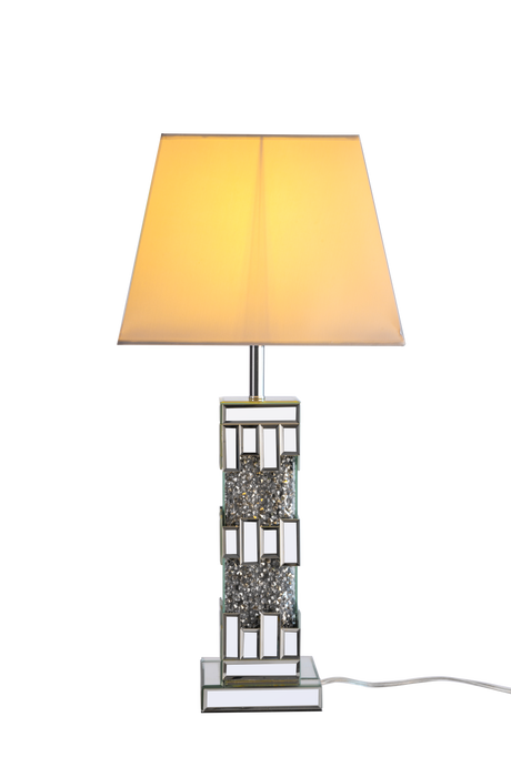 Crushed Diamond Mirrored Table Lamp