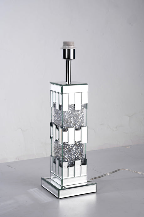 Crushed Diamond Mirrored Table Lamp